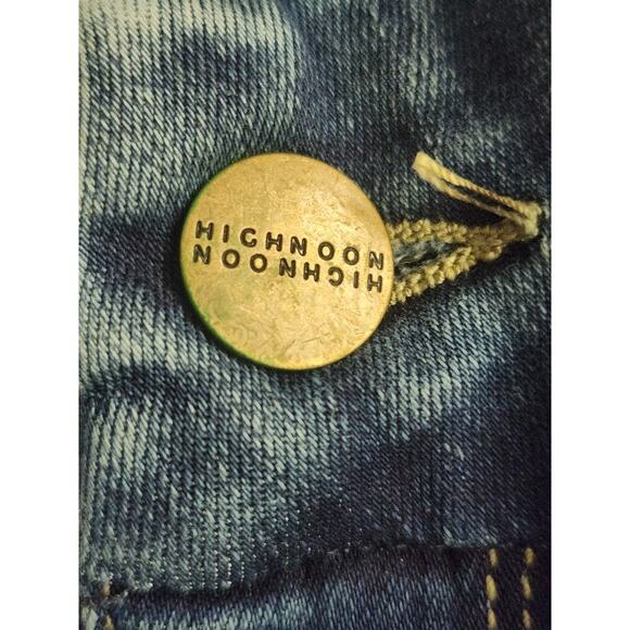 Highnoon Jeans Women's Sz 14 Straight Blue Denim Med-Wash Hi-Rise - Picture 5 of 7